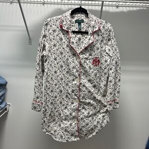 🔟DEAL… Ralph Lauren White and Red Casual Button Down Shirt